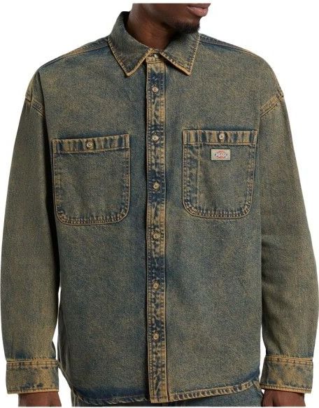 Dickies - Houston L/S Shirt - Overhemd - Olijfgroen