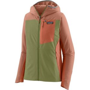 Patagonia Womens R1 CrossStrata Hoody Softshelljack (Dames |olijfgroen)