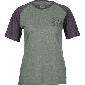 Stoic Womens Hemp20 LofsdalenSt S/S Sportshirt (Dames |grijs/olijfgroen)