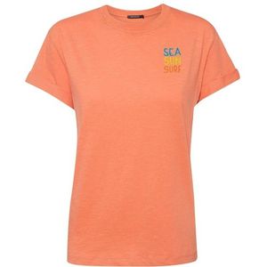 GreenBomb Womens Lifestyle Sea Sun Surf Stop T-Shirts T-shirt (Dames |rood)