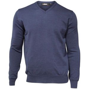 Ivanhoe of Sweden Cashwool V-Neck Male Merinotrui (Heren |blauw)
