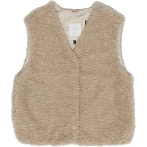 Mazine Womens Faux-Fur Vest Fleecebodywarmer (Dames |beige)