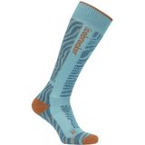 Icebreaker - W Merino Blend Ski+ Medium OTC Mountain Contour Hydro/Trail/Atlantis - Skisokken - Groen