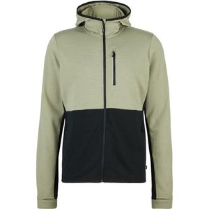 Stoic MerinoWaffleFleece320 NorrdalSt Zip Hoody Trui met capuchon (Heren |olijfgroen)