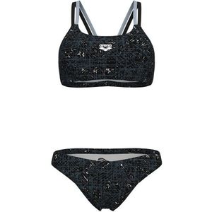 Arena - Ribbed Swimsuit Bikini - Zwart - Bandeau Bikini