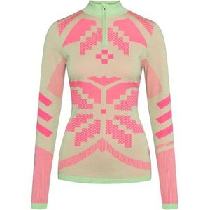 Kari Traa Womens Faith Half Zip Merino-ondergoed (Dames |roze)