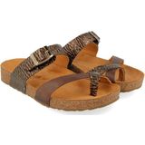 HAFLINGER Bio Juno leren sandaal kurken voetbed unisex, Bruin 1781, 36 EU