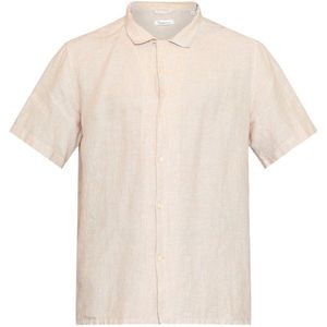 KnowledgeCotton Apparel Box S/S Linen Shirt Overhemd (Heren |beige)