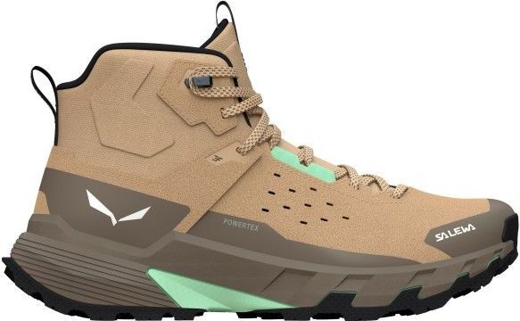 Salewa Womens Pedroc 2 Leather Mid PTX Wandelschoenen (Dames |beige/grijs |waterdicht)