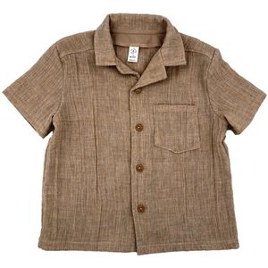 maximo Kids Mini Boy Hemd S/S Musselin T-shirt (Kinderen |bruin)