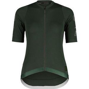 Maloja Womens RigiM 1/2 Fietsshirt (Dames |olijfgroen)