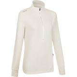 LaMunt - Nora Long Sleeve Zip Tee - Longsleeve - Beige/Wit
