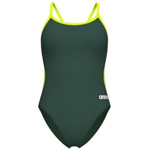 Arena Womens Swimsuit Lace Back Solid Badpak (Dames |groen)