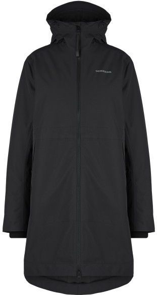 Didriksons - Elena Parka - Lange Jas - Zwart - Waterdicht
