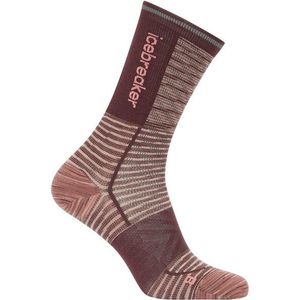 Icebreaker Womens Merino Blend Run+ UL Crew Fusion Dye Hardloopsokken (Dames |bruin)