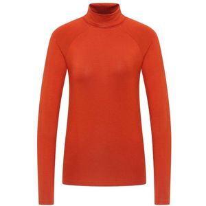 Tranquillo Womens Feminines EcoVero-Shirt Longsleeve (Dames |rood)