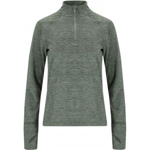 ENDURANCE Womens Canna V2 Melange Performance Midlayer Longsleeve (Dames |olijfgroen)