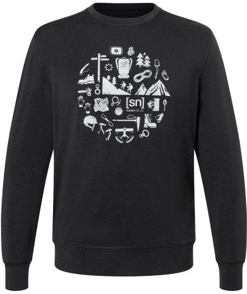 super.natural - Well Equipped Crew - Merinoshirt - Zwart