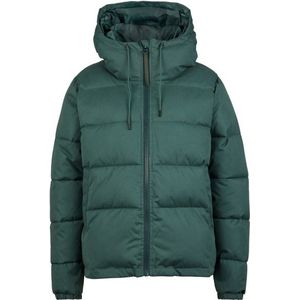 Selfhood Womens Hooded Puffer Jacket Lange jas (Dames |blauw)