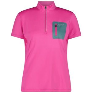 CMP - Women's Breast Pocket T-Shirt - Fietsshirt - Roze - Stretch - 90% Polyester