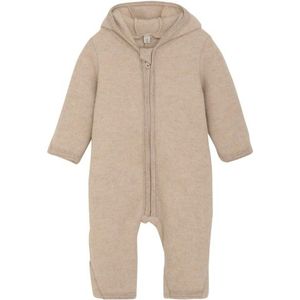 Huttelihut Babys Pram Suit Bear Ears Wool Fleece Overall (Kinderen |beige)