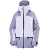 Salomon - Absolute 3L Jkt W - Dames Ski Jas - Cosmic Sky/Blue Granite - Grijs