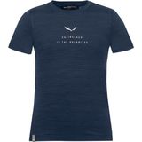 Salewa - Kids Eagle Dry S/S Tee K - T-shirt - Blauw - Stretch, Ultralicht, 95% Polyester, 5% Elastaan