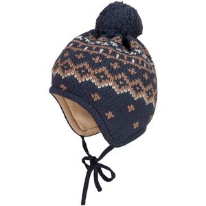 maximo Mini-M�ütze ausgenäht Jacquard Norweger mit Futter Muts (Kinderen |blauw)