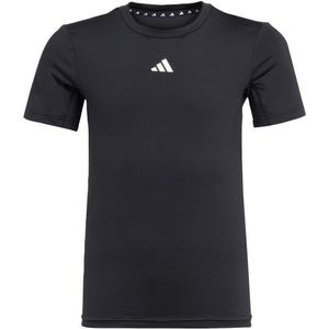 adidas - Techfit Tee - Sportshirt - Zwart/Grijs