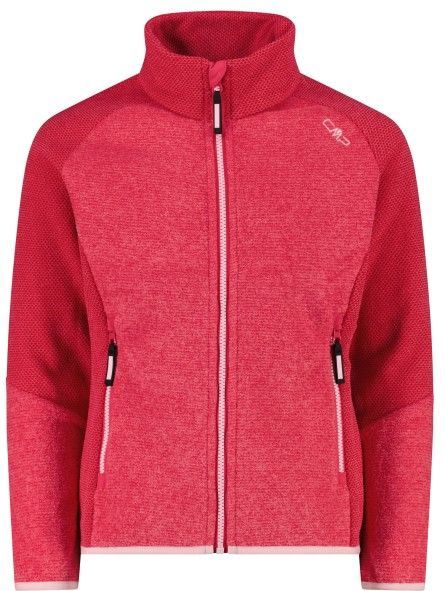 CMP Girls Jacket Jacquard Knitted Stripes Fleecevest (Kinderen |rood)