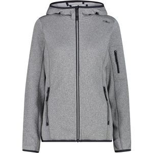 CMP Womens Jacket Fix Hood Knitted + Mesh Fleecevest (Dames |grijs)