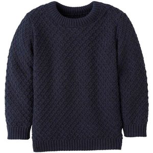 disana Kids Aran-Pullover Wollen trui (Kinderen |blauw)
