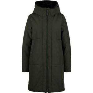 Elvine - Womens Vibeke - Lange Jas - Zwart/Olijfgroen - Waterdicht