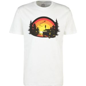 Wheeldom Four Wheels To Freedom Sundowner T-shirt (Heren |wit)
