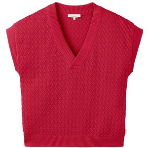 Tranquillo Womens Strick-Shirt Top (Dames |rood)