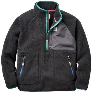 Passenger Womens Home 20 1/2 Zip Recycled Sherpa Fleece Fleecevest (Dames |zwart/grijs)