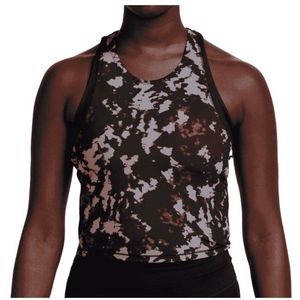Nike Womens One Fitted Dri-Fit Printed Tank Top Tanktop (Dames |zwart/bruin)