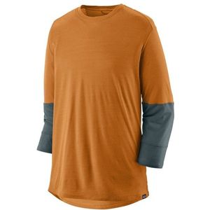 Patagonia Merino 3/4 Sleeve Bike Jersey Fietsshirt (Heren |oranje/bruin)
