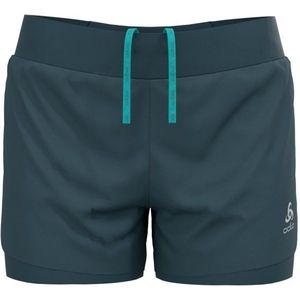 Odlo Womens 2-In-1 Shorts Zeroweight 3 Short (Dames |blauw)