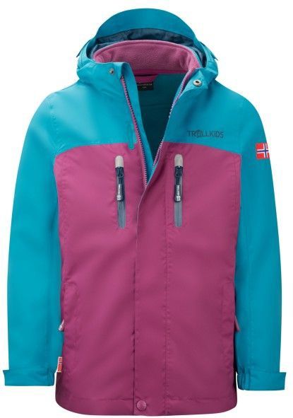Trollkids - Bryggen 3in1 - 3-in-1-jas - Purper - Waterdicht
