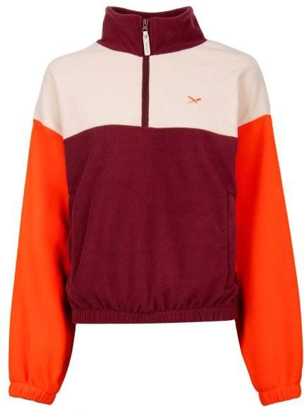 Iriedaily Womens Cally Fleece Troyer Fleecetrui (Dames |rood)