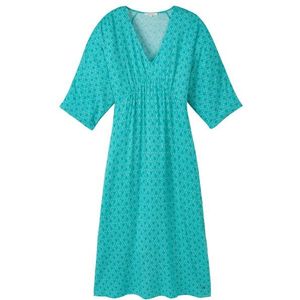 Tranquillo Womens Midikleid aus Ecovero Viskose Jurk (Dames |turkoois)