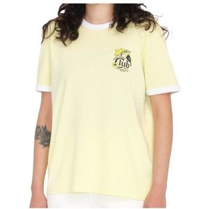 Volcom Womens Truly Ringer Tee T-shirt (Dames |geel)