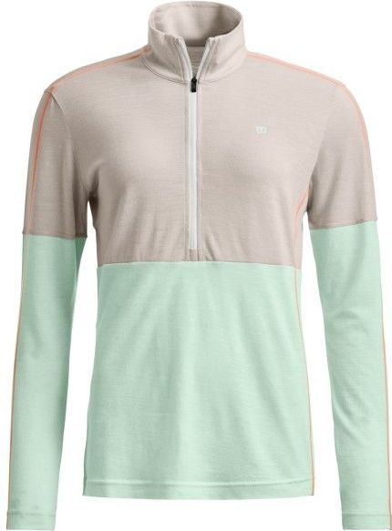 Ortovox - 185 Rock'N'Wool Zip Neck - Merino-ondergoed - Groen