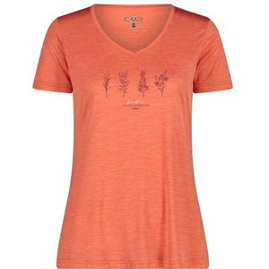 CMP Womens Light Melange T-Shirt Sportshirt (Dames |rood)