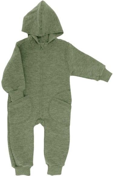 Engel - Baby-Overall - Olijfgroen - Met Kapuze en Rits