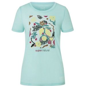 super.natural - Dolce Vita Tee - T-shirt - Grijs - 50% Wol, 50% Polyester