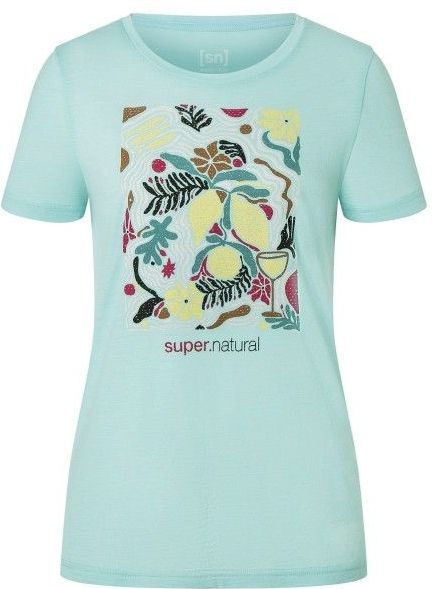 super.natural - Dolce Vita Tee - T-shirt - Grijs - 50% Wol, 50% Polyester