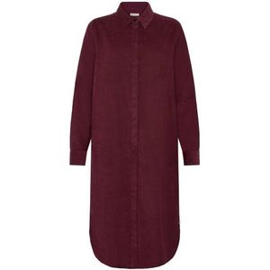 KnowledgeCotton Apparel Womens Corduroy Mid Len 26 Wales Jurk (Dames |rood)