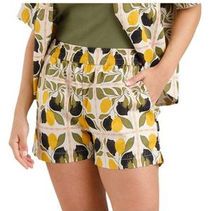 DEDICATED Womens Shorts Aspudden Lemon Tiles Short (Dames |grijs)